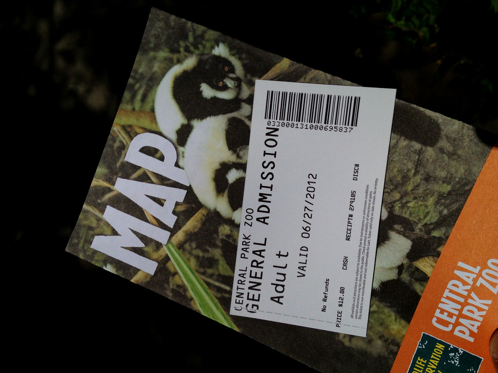 Central Park Zoo Ticket New York City June 27th, 2012 Flickr