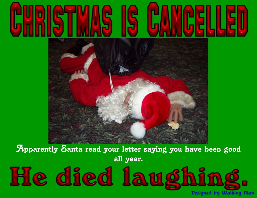 Santa Dead Funny Sign See where this picture was taken. [?… Ludie