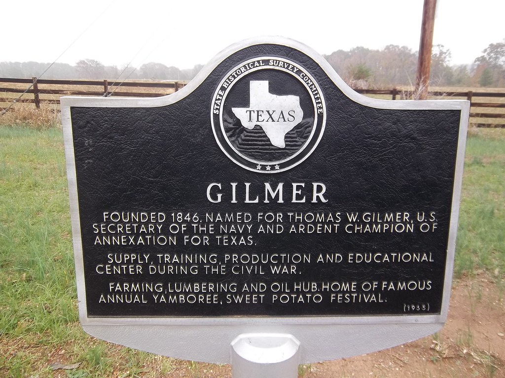 Gilmer, Texas Historical Marker Founded 1846. Named for Th… Flickr