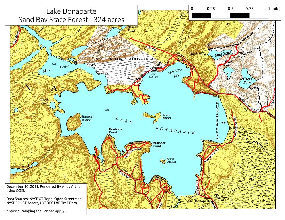 Lake Bonaparte Download Map as a 300 dpi JPEG andyarthur.… Flickr