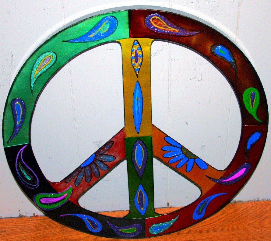 Large Peace Sign Wall Decor Large Metal Peace Sign Wall Art Rick Cheadle Flickr