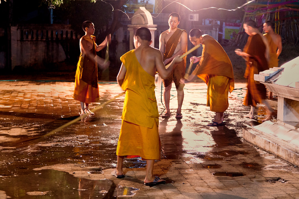 Monks at Work A young group of monks prepare a temple grou… Flickr