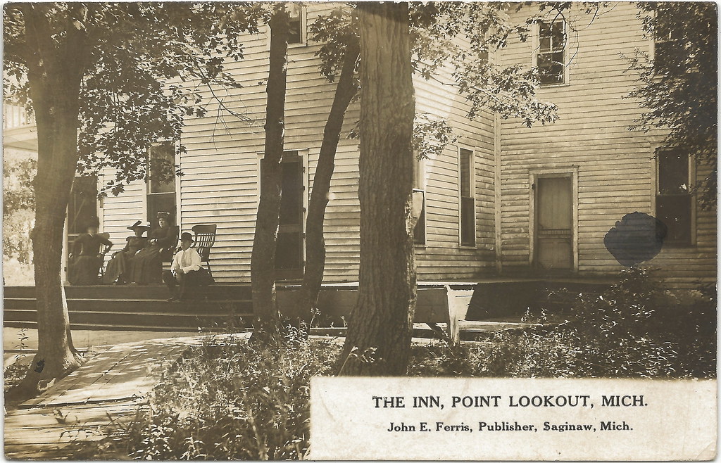 CEN Au Gres MI RPPC 1912 Saginaw Bay The Inn at Point Look… Flickr