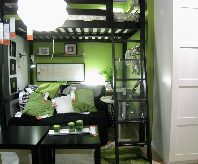 IKEA green loft bedroom & livingroom Explore muffett68 ☺