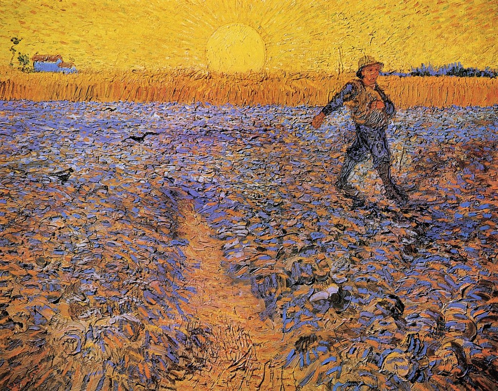 Vincent van Gogh The Sower [1888] In a letter to his sis… Flickr