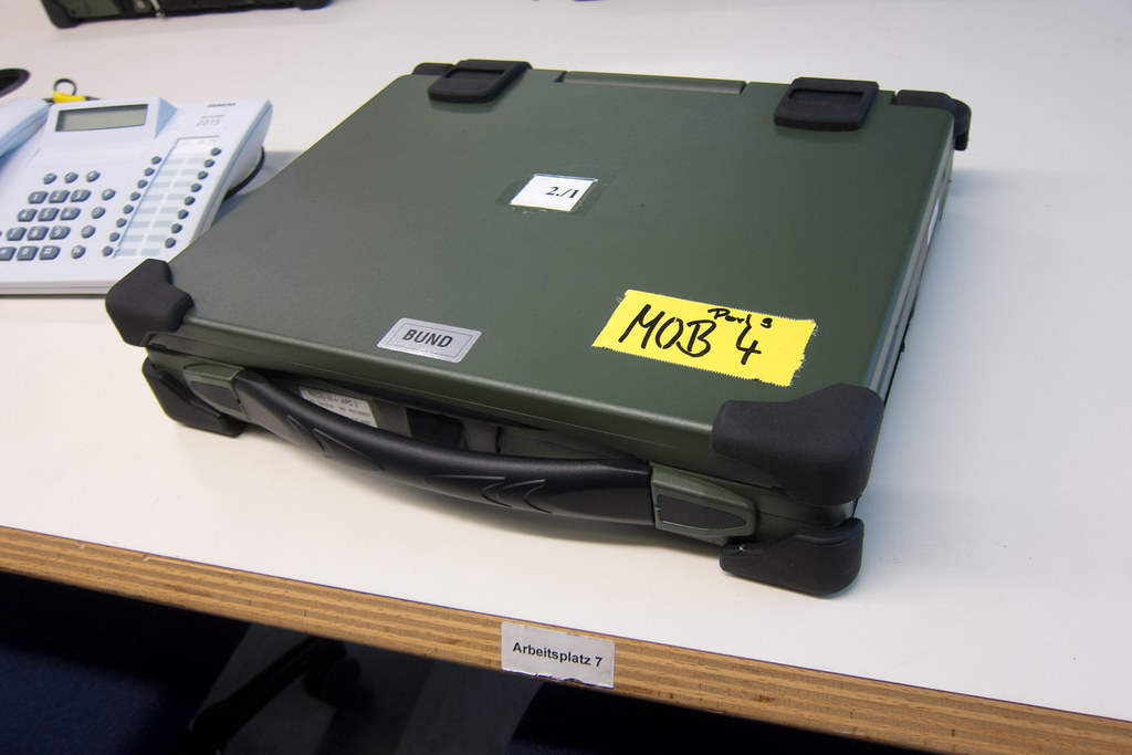Military laptop A suitably armoured military laptop used b… Flickr