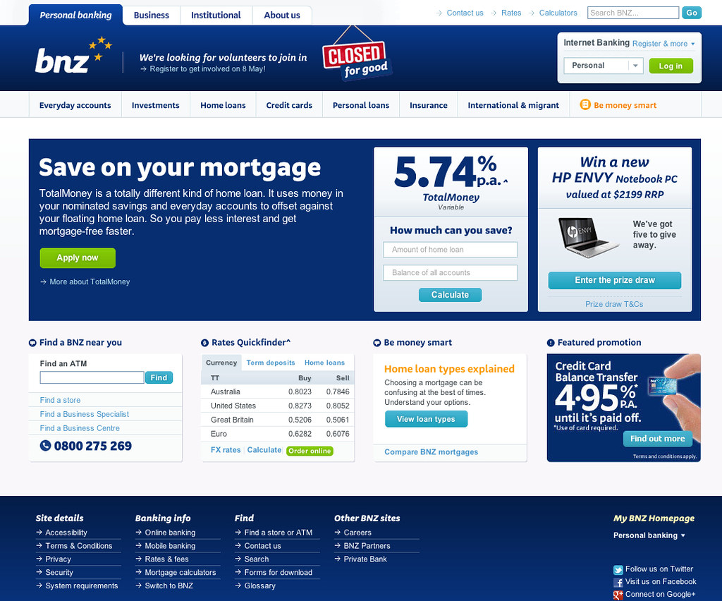 BNZ banking, home loans, credit cards, personal a… Flickr