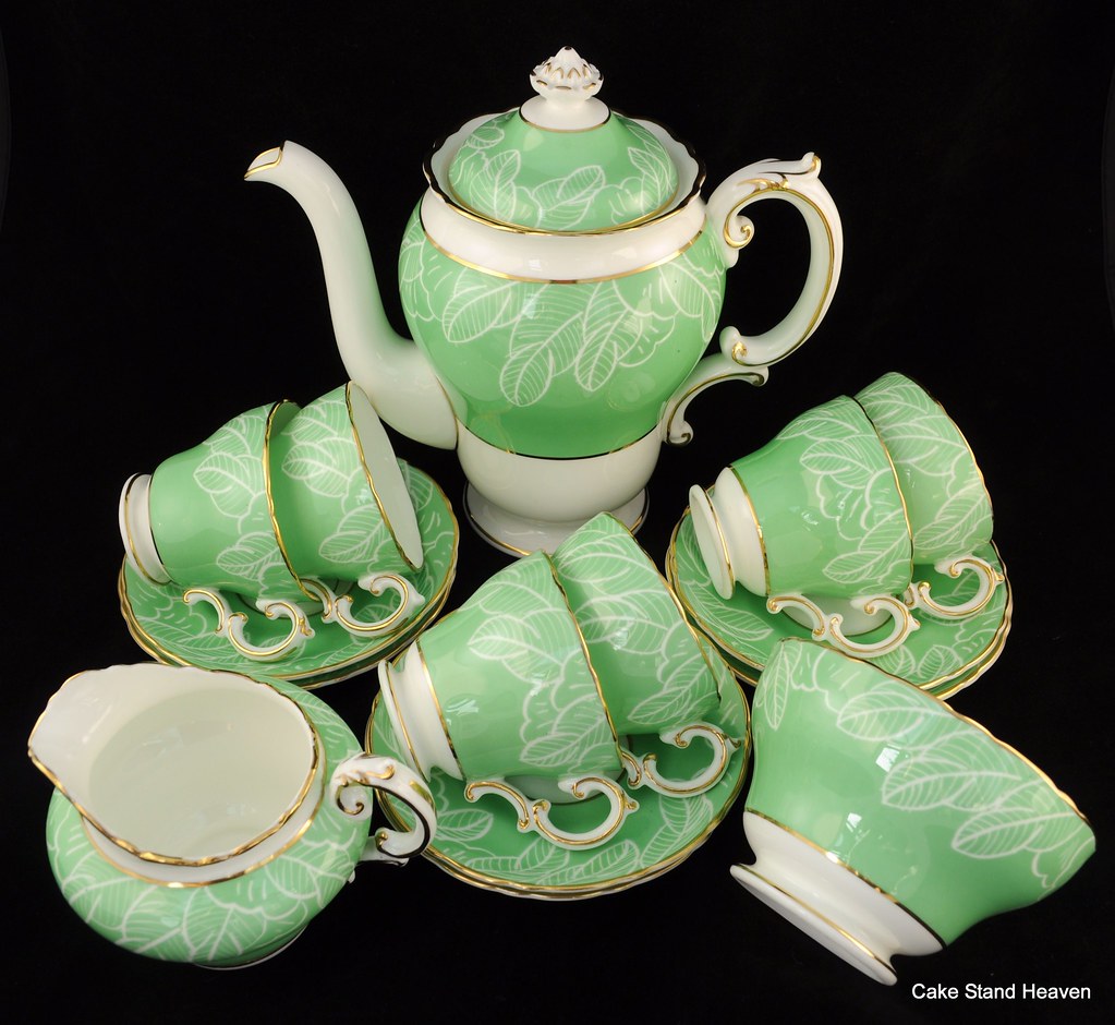 Cauldon China Green Tea Set Another vintage china… Flickr