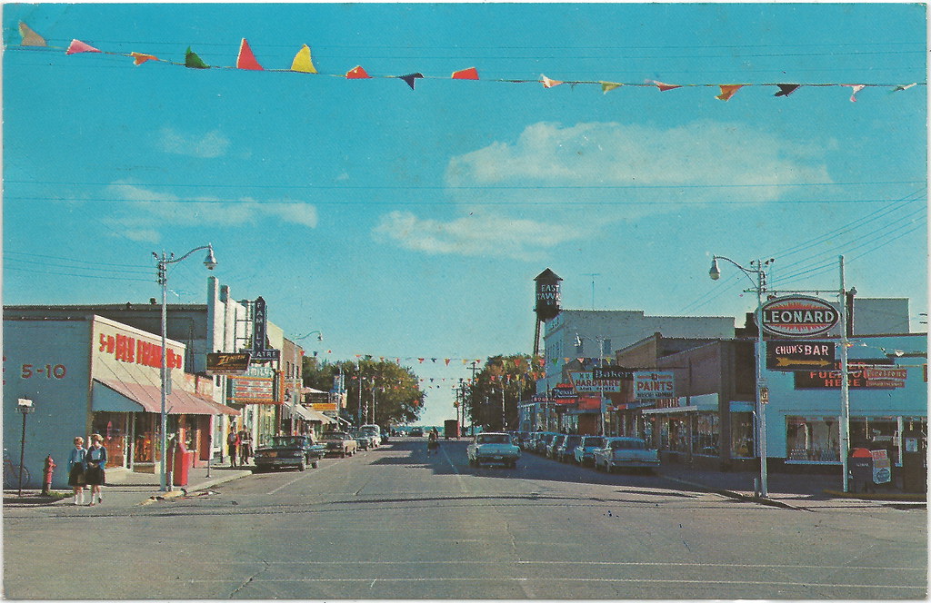 NE East Tawas MI 1960s Downtown Stores Businesses LEONARD … Flickr
