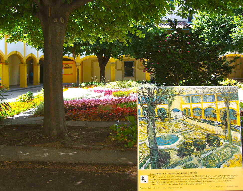 Le jardin de la Maison de Santé á Arles (maintenant Espace