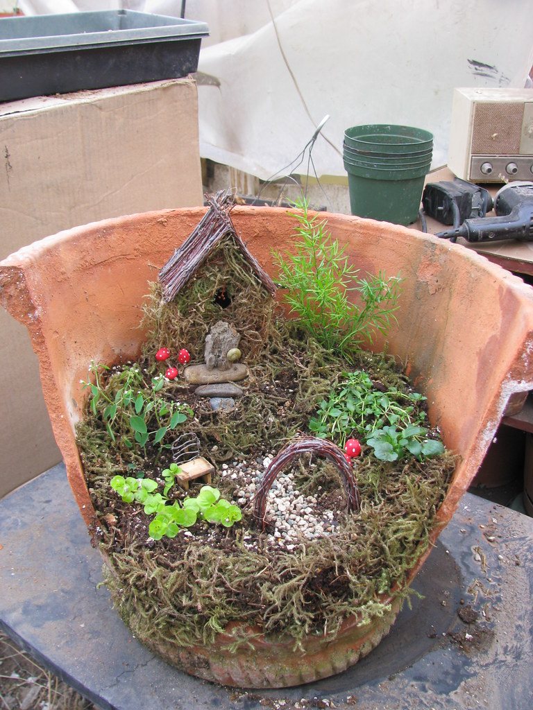 Clay Pot Fairy Garden Why I love my job on days like this.… Flickr
