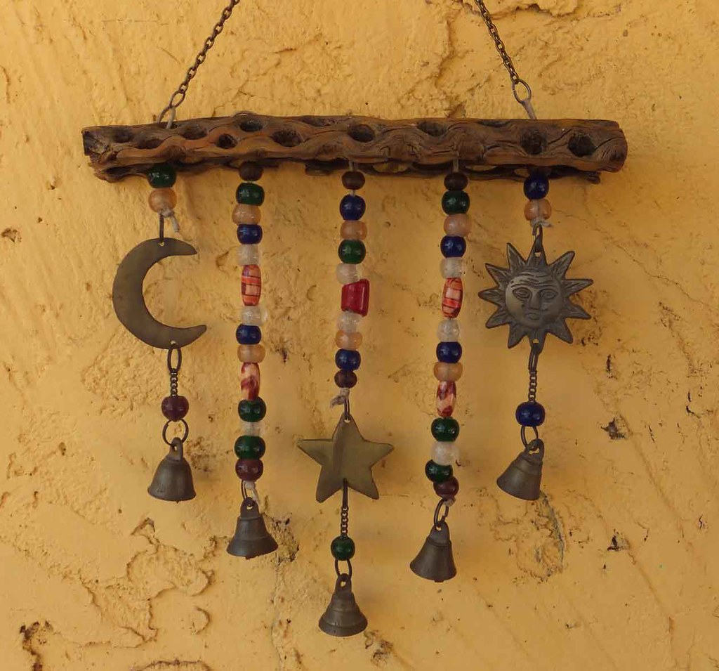 Moon Star and Sun Wind Chime Wind chime on cholla cactus s… Flickr