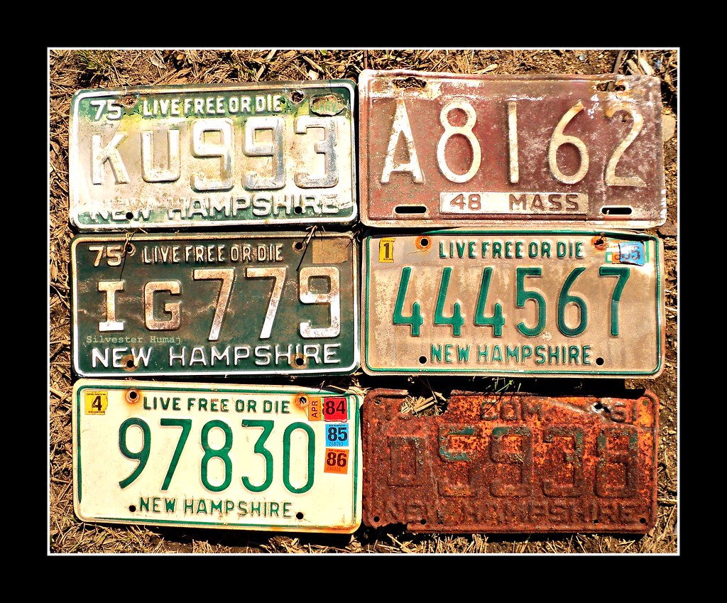 Antique License Plates 1961 1975 New Hampshire & 1948 Ma… Flickr
