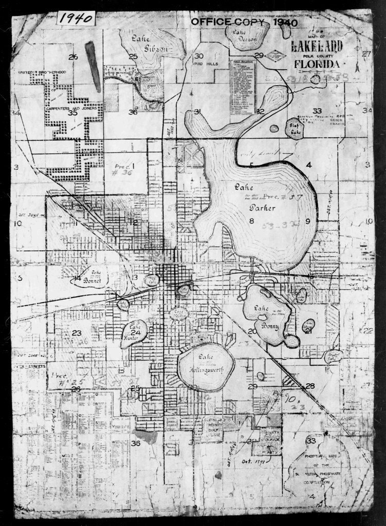 lakeland1940 1940 Census map for Lakeland, Florida Tom Hagerty Flickr