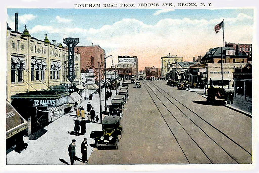 Fordham Road, Bronx, New York, 1930s Postcard. Jim Griffin Flickr