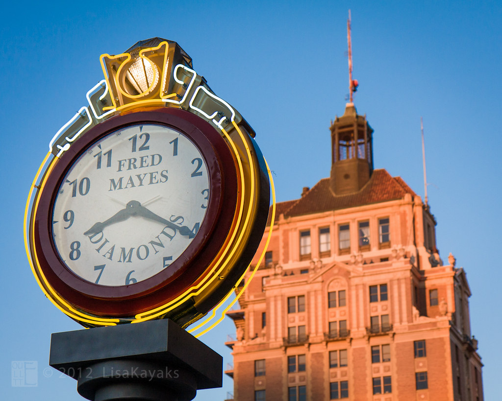refreshed Street clocks were a common item in the early pa… Flickr