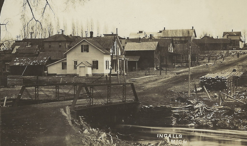 UP Ingalls MI RPPC 1907 DEPOT Chicago & North Western RR D… Flickr