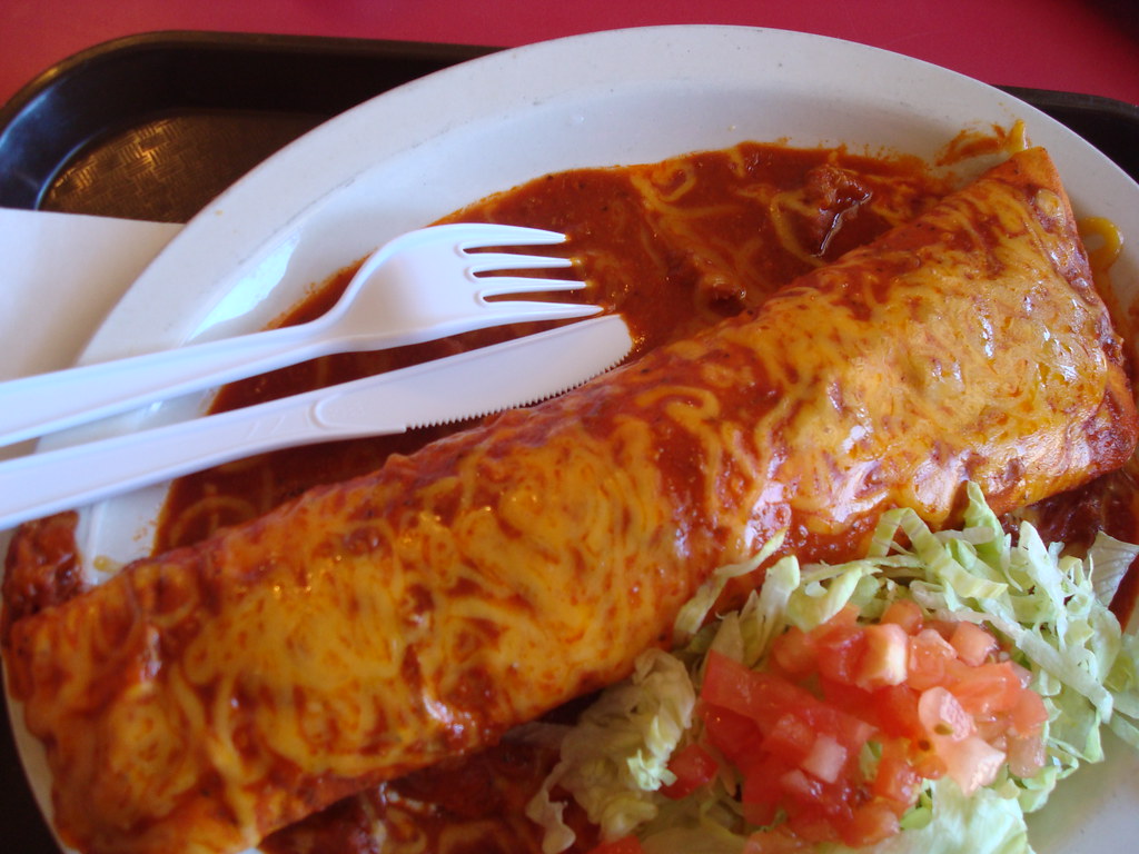 NM Style burrito with red chili sauce Alan Flickr