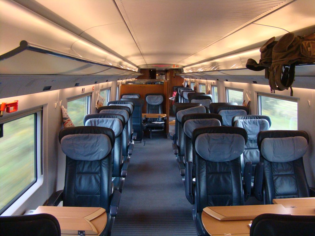 Berlin to Munich ICE Train, 1st Class Compartment Munich (… Flickr