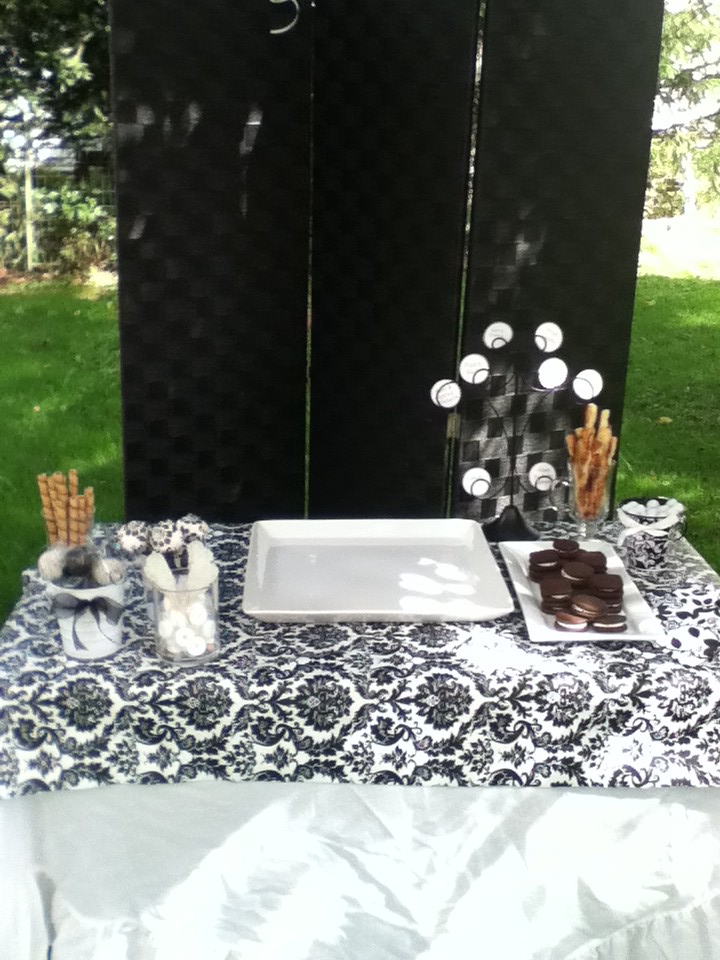black and white dessert bar Nonpareils Boutique Bakery (aka She Takes