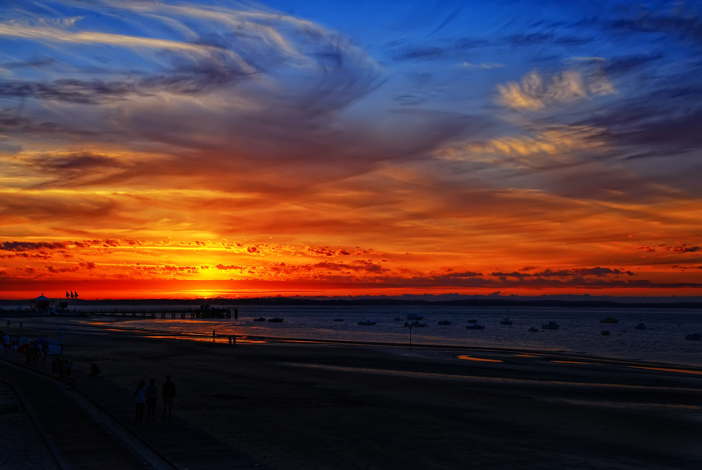 Arcachon Un coucher de soleil sur le bassin d'Arcachon
