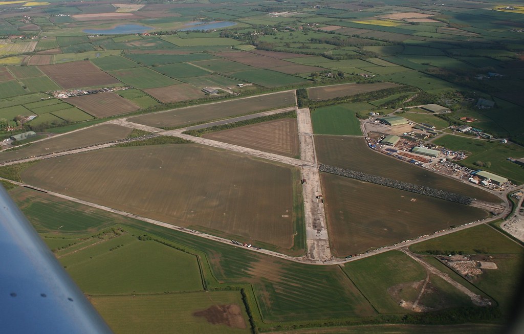 RAF Bottesford disused airfield The runway layout can clea… Flickr