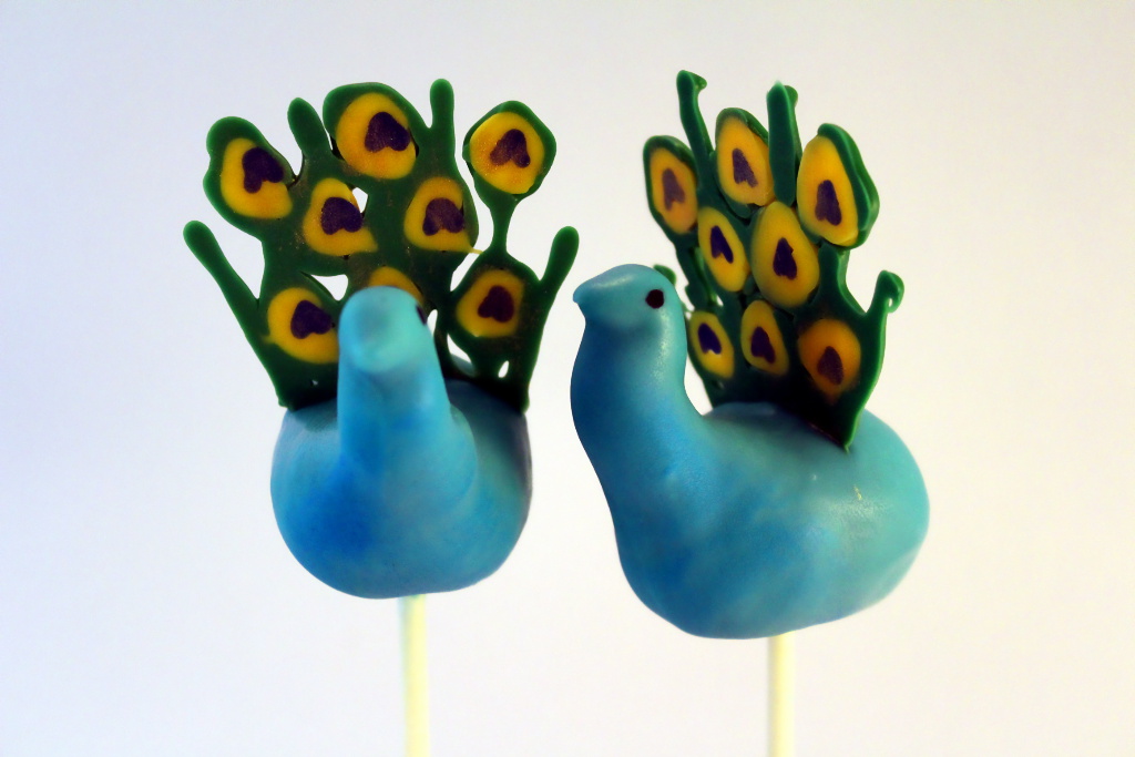 Peacock Cake Pops FamilySweetery Flickr