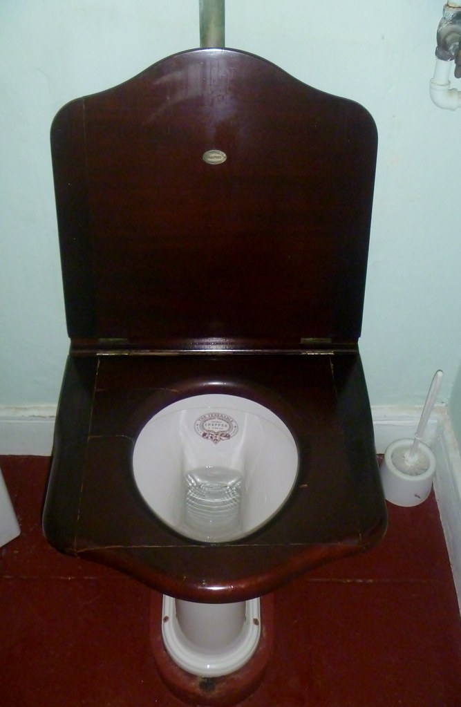 Crapper This toilet was in use by me even and the labe… Flickr