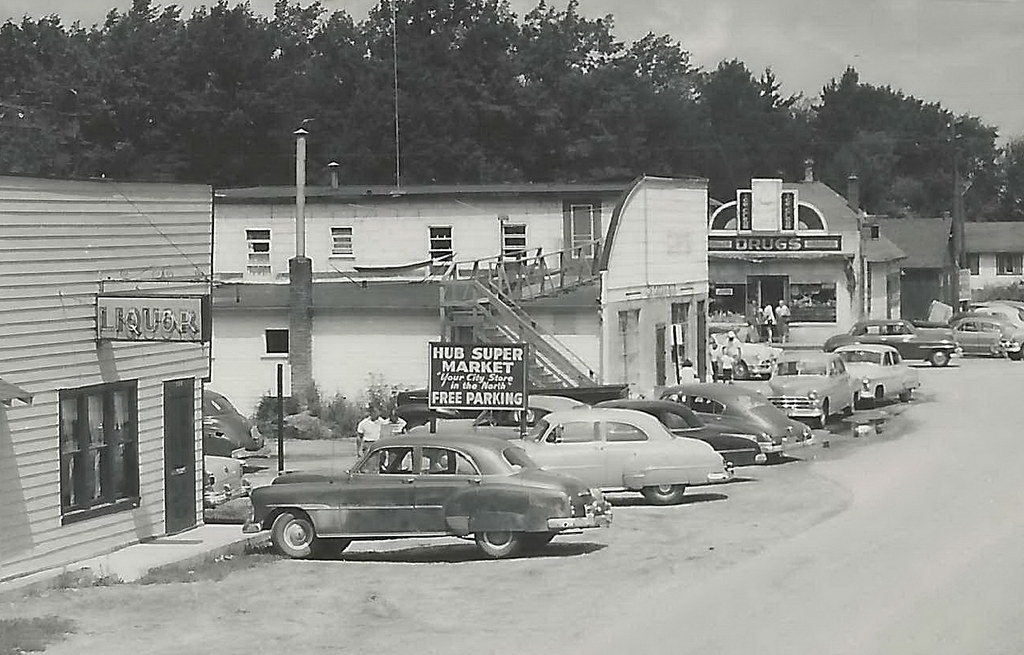 NE Prudenville Houghton Lake MI RPPC 1940s Era Downtown St… Flickr