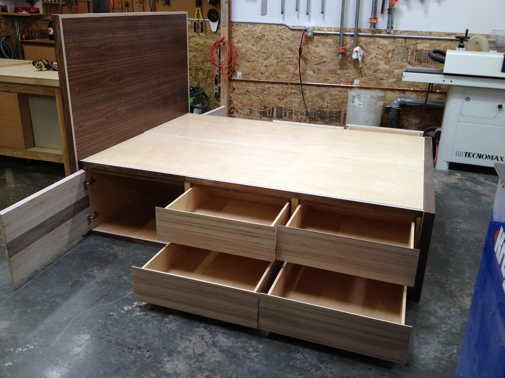 Platform bed Custom platform bed with storage made of waln… Flickr