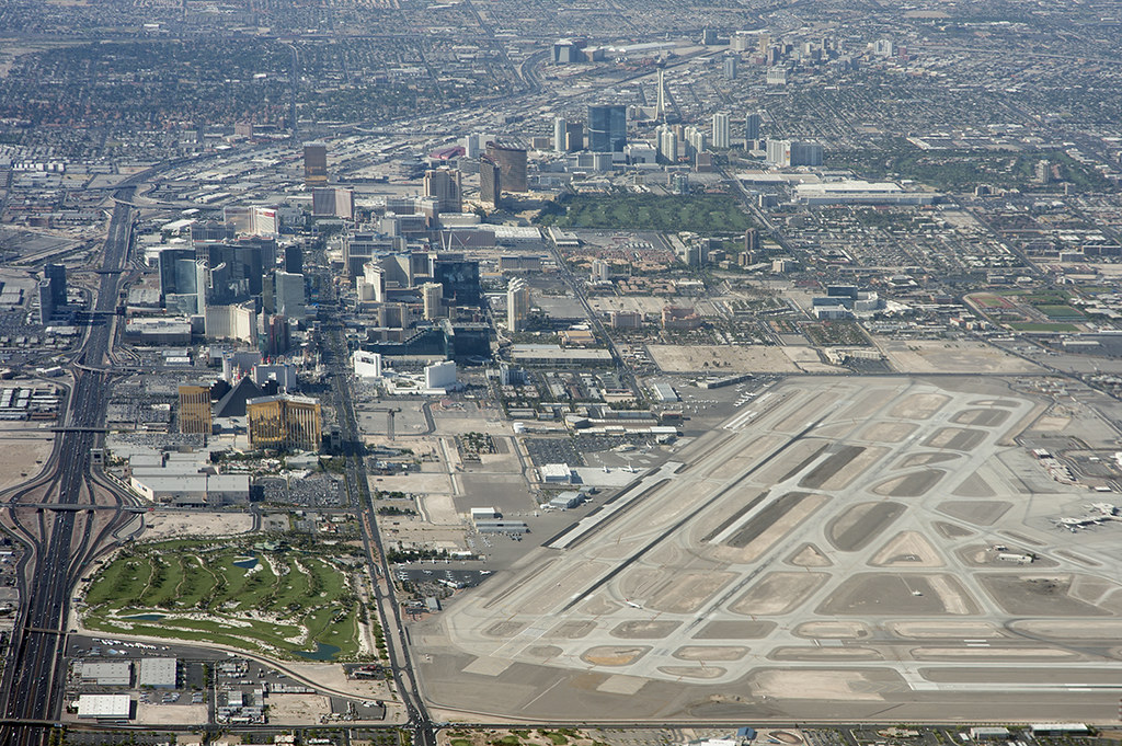 Aerial view of Las Vegas and Las Vegas Airport, Nevada Flickr