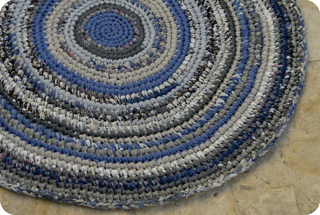 Blue gray rag rug detail osnat ganor Flickr