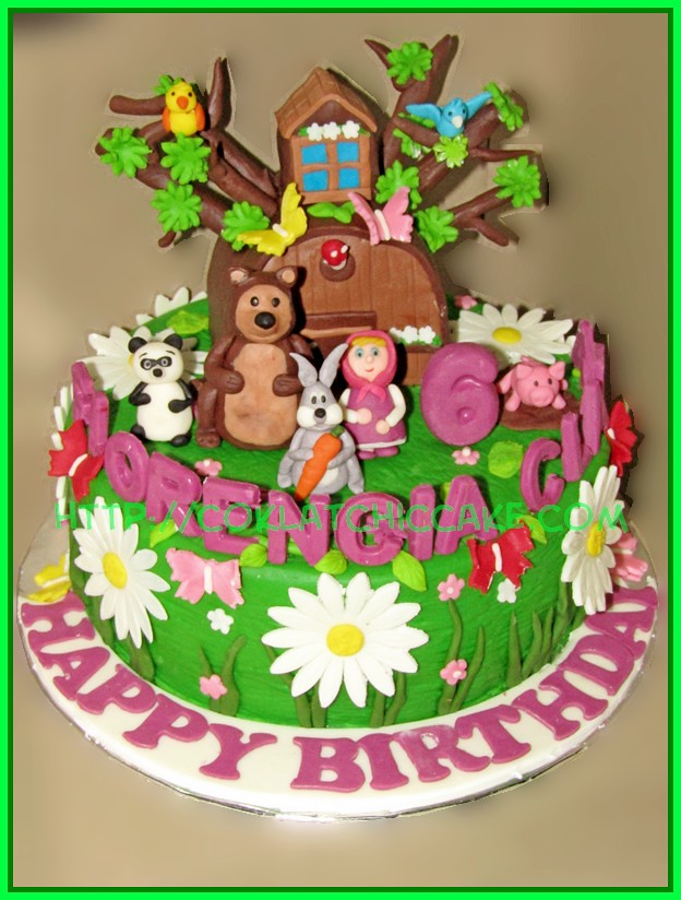 Cake Masha and the Bear FLORENCIA COKLATCHIC CAKE Est.2004