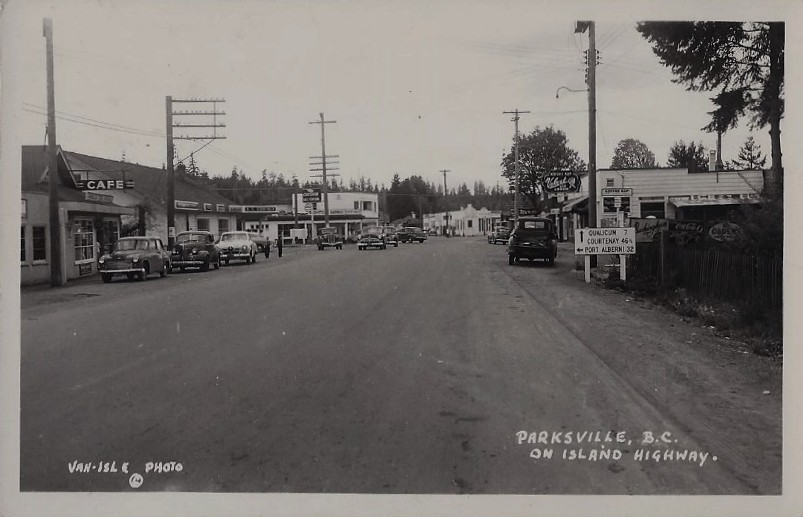 Postcard Island Highway, Parksville, BC, 1950 "Parksville… Flickr
