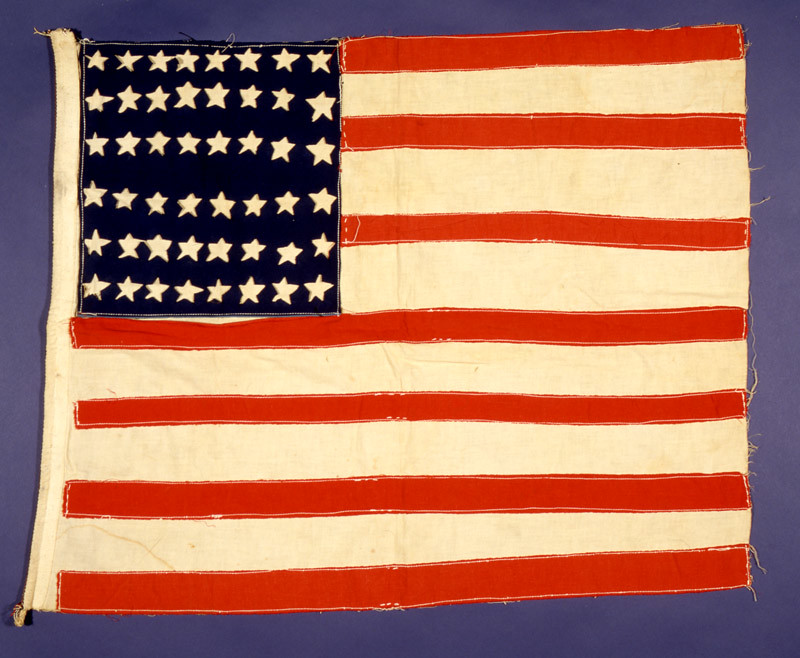 U.S. flag made from captured German flag, 1945 Using a cap… Flickr