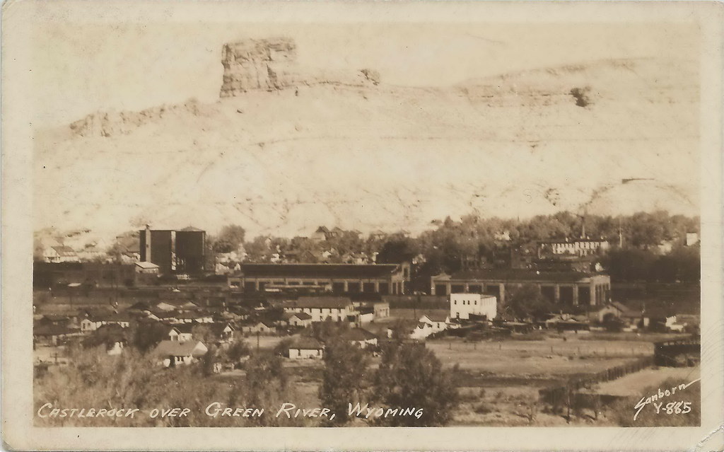 US WY Green River Castle Rock WY RPPC Circa 1910 Downtown … Flickr