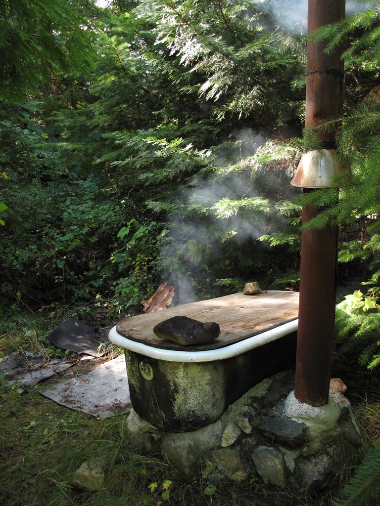 wood fire bath tub forest bath More pics for the member … Flickr