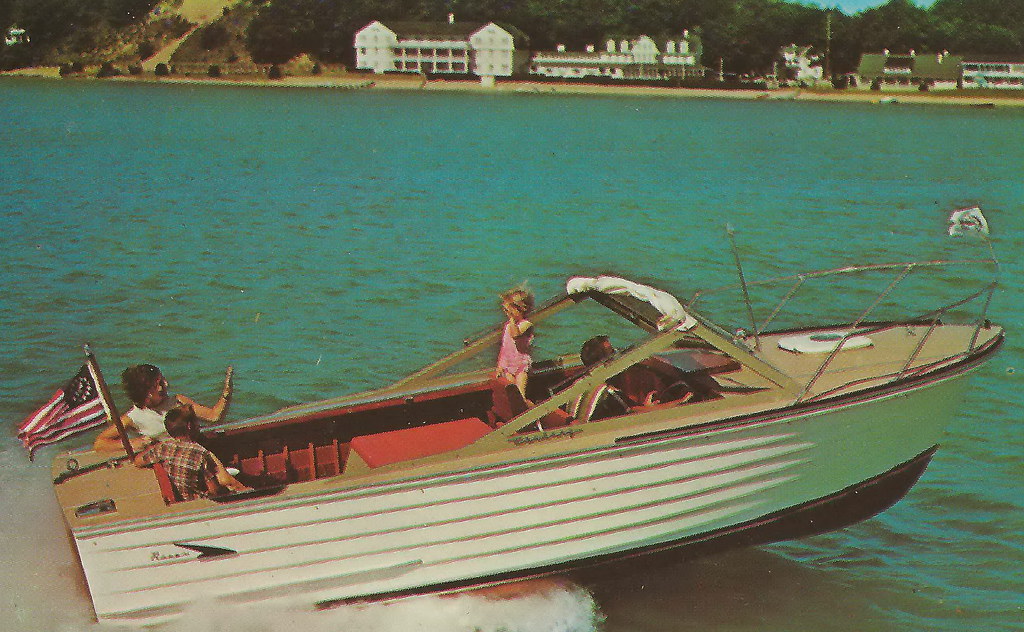 NW Onekama Manistee MI 1960s Century Raven Speedboat Mahog… Flickr