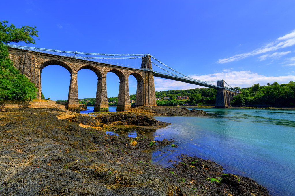 MENAI SUSPENSION BRIDGE, ANGLESEY, WALES, UNITED KINGDOM. Flickr