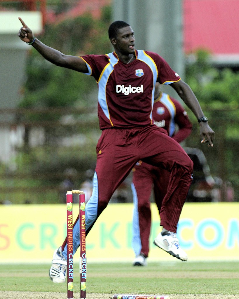 Holder celebrates West Indies fast bowler Jason Holder cel… Flickr