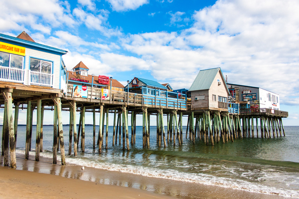 Old Orchard Beach Pier Taken on the beach at Old Orchard B… Flickr