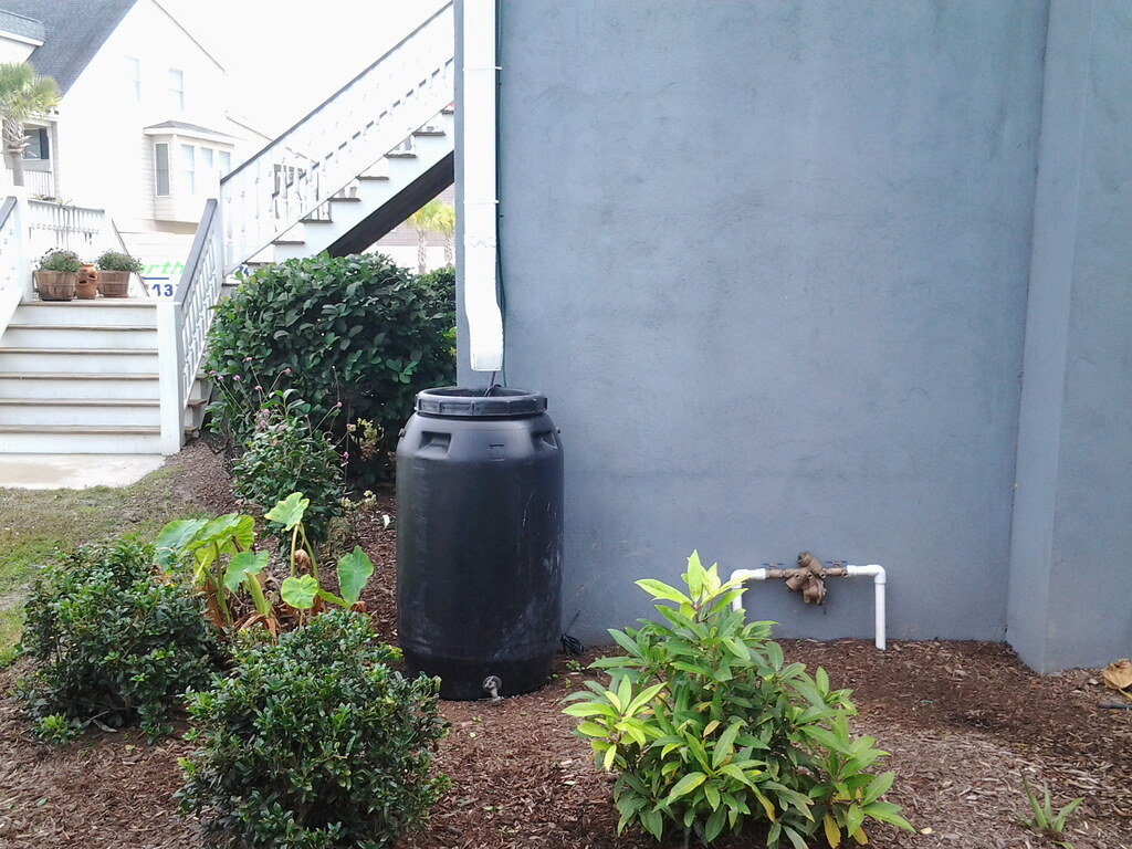Rainwater Collection System rain barrel with pump Flickr