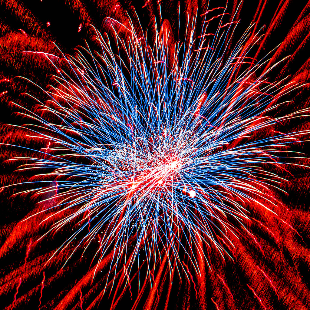 Red White and Blue Fireworks Here's one from last night's … Flickr