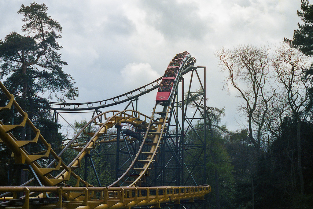 The Corkscrew, Alton Towers UK 1986 Alton Towers is a them… Flickr