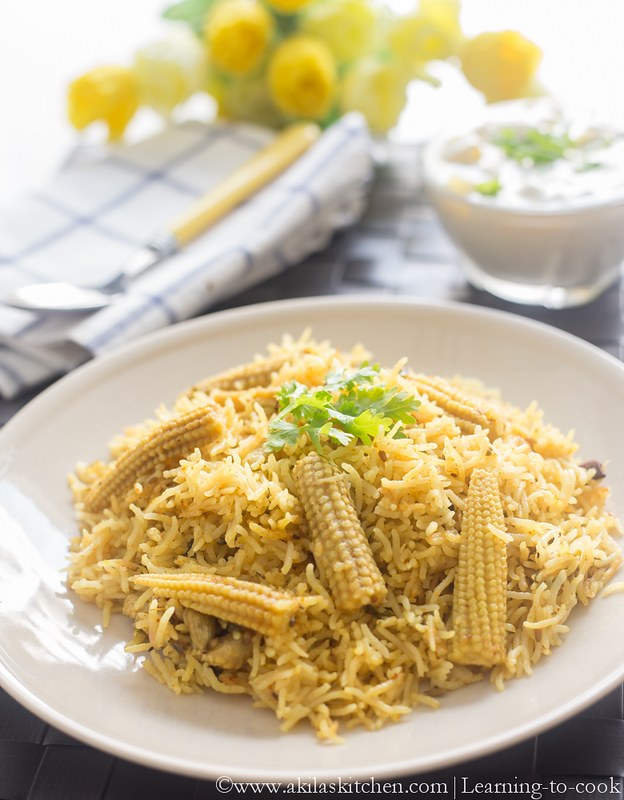 Baby Corn Biryani Indian Biryani Recipes Learningtocook