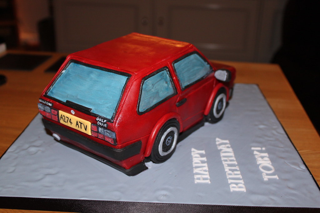 Mk1 Golf Cake my mk1 golf in cake form for my birthday! lo… Flickr