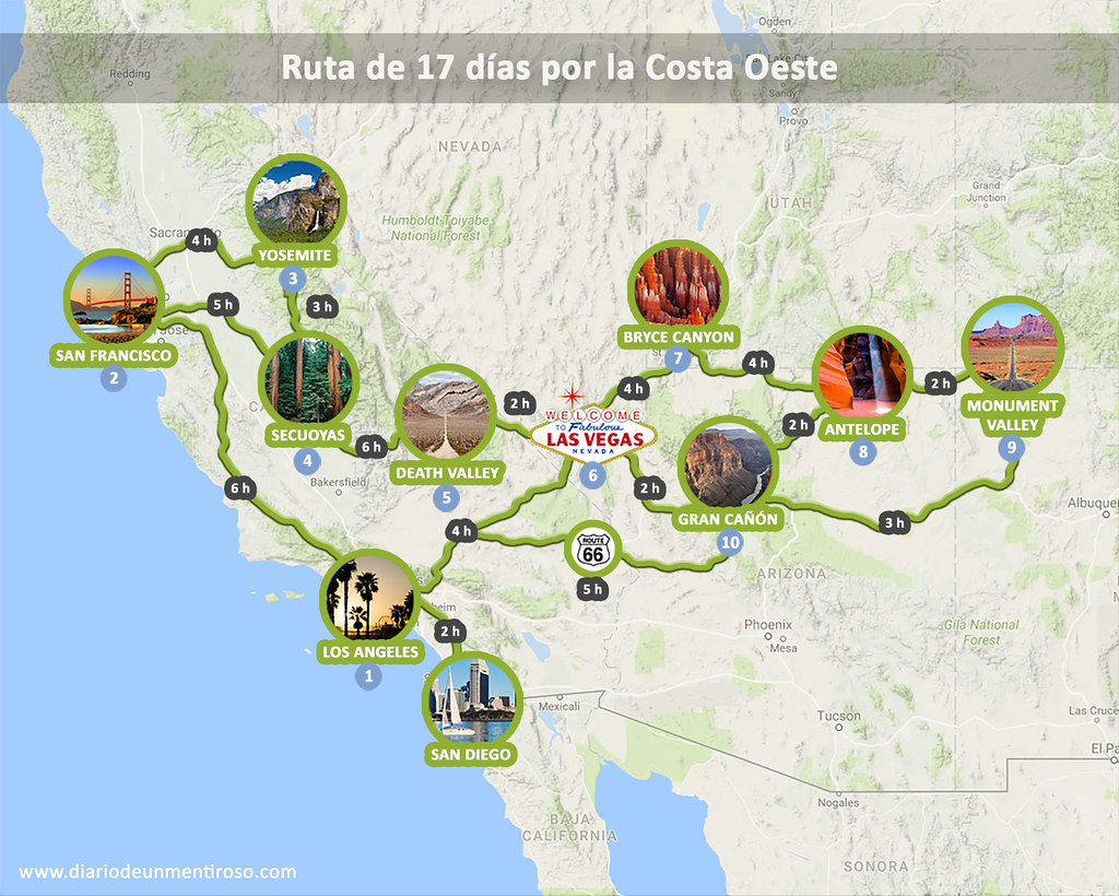 5 itinerarios y rutas por la Costa Oeste de Estados Unidos