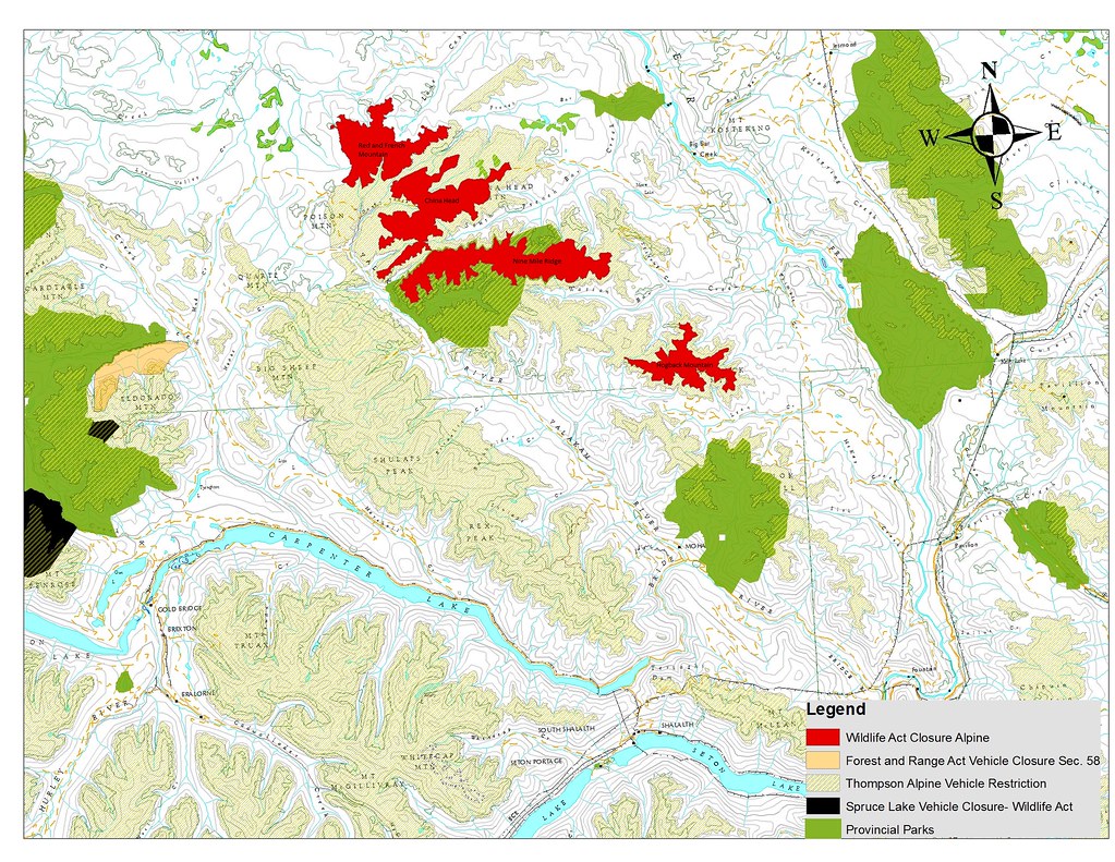 Lillooet alpine vehicle closures Map of Lillooet alpine ve… Flickr