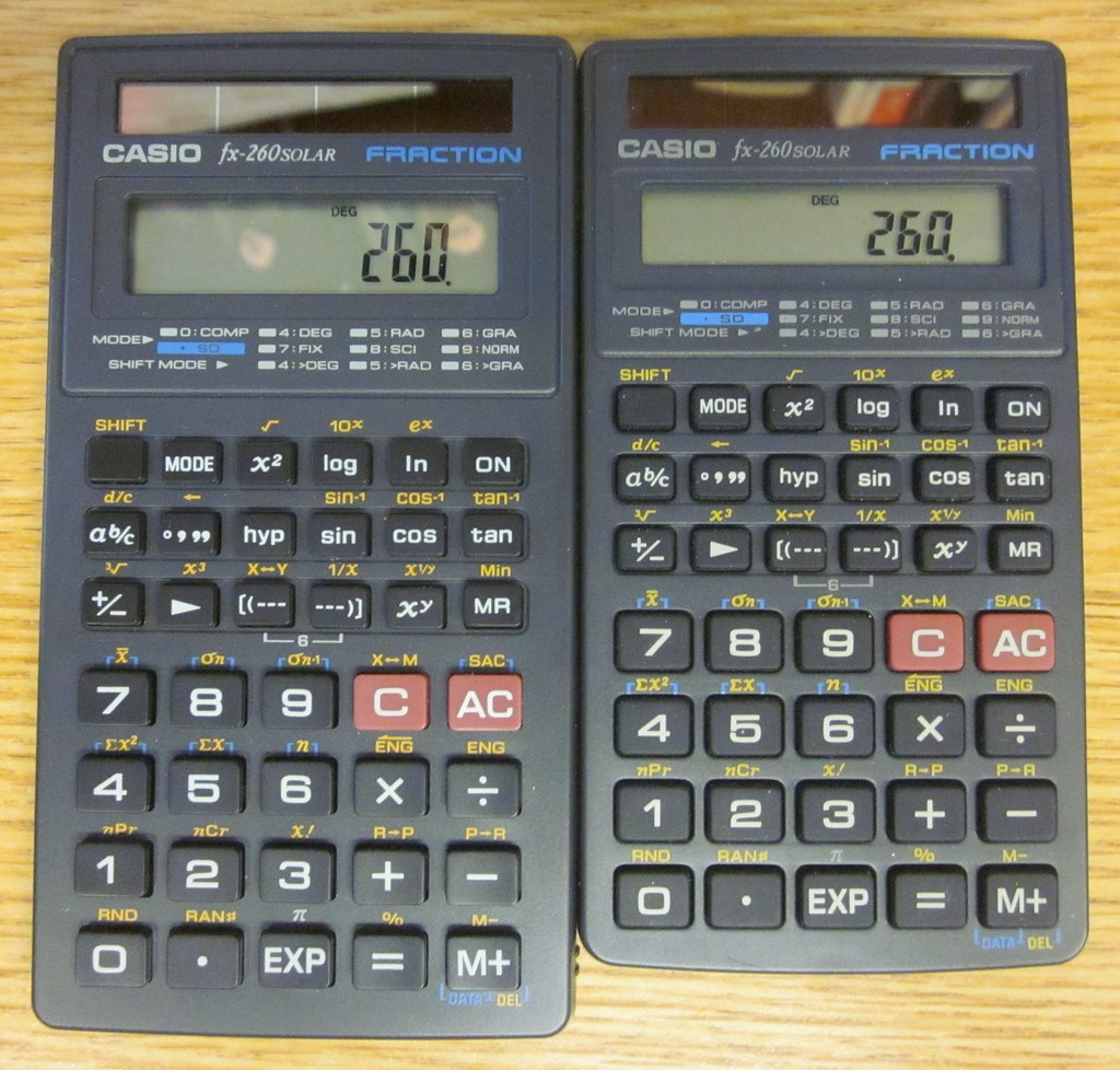 Casio fx260 Solar times 2 (different sizes!) I bought the… Flickr