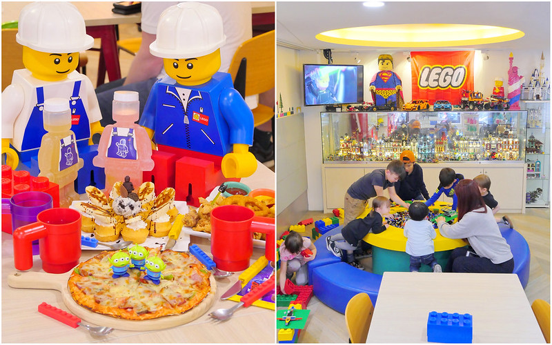 【台中親子餐廳】找樂子積木咖啡 樂高積木主題餐廳：滿滿樂高積木限量收藏 大人小孩玩瘋樂高主題餐廳！現烤披薩 燉飯+秘製炸雞好吃推薦！